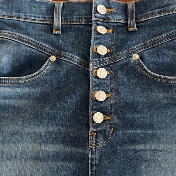 Veronica Beard Herron Denim Midi Skirt Astro Women's Size 4 - Picture 4 of 8